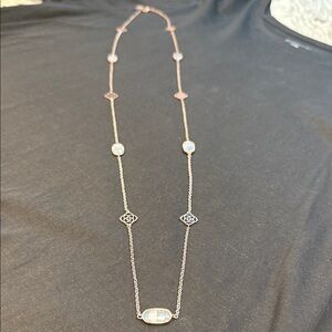 Elegant long Kendra Scott Necklace with Opal Accents